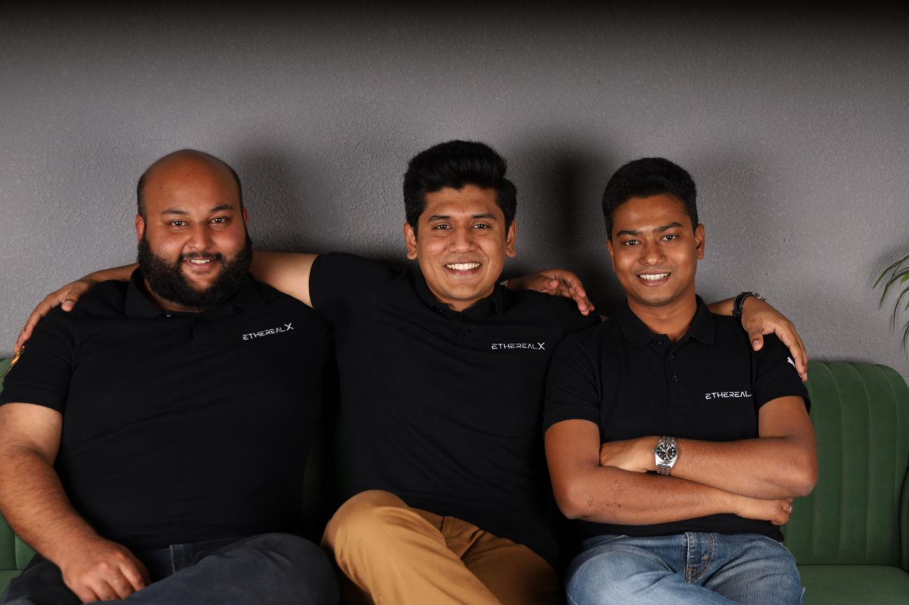 L to R - Prashanth Sharma, Co-Founder & Chief Technology Officer, EtherealX; Manu J Nair, Co-Founder & Chief Executive Officer, EtherealX; and Shubhayu Sardar, Co-Founder & Chief Operation Officer, EtherealX.
