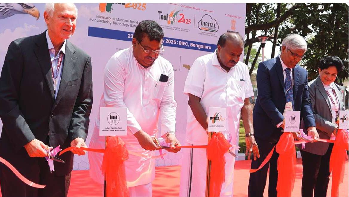 A glimpse from the inaugural ceremony of IMTEX 2025 & Tooltech 2025