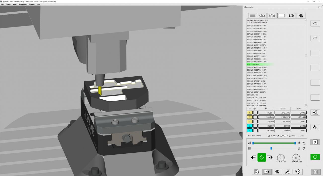 hyperMILL® Optimizer module automatically generates the best possible traverse paths between operations