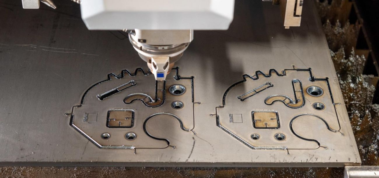 Removal of a component with chamfers from a standard TRUMPF machine for laser cutting