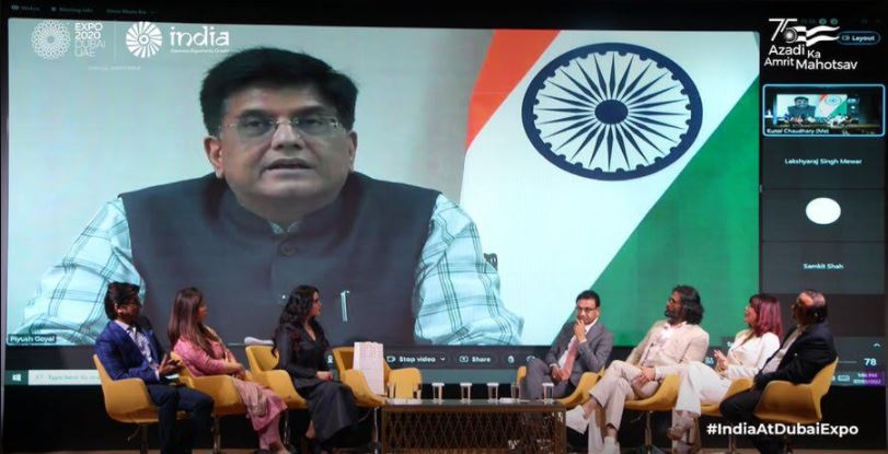 Piyush Goyal, Minister of Commerce & Industry, virtually addressed the seminar ‘Only One Earth - a discussion on Environment’ at the India Pavilion, EXPO2020 Dubai.