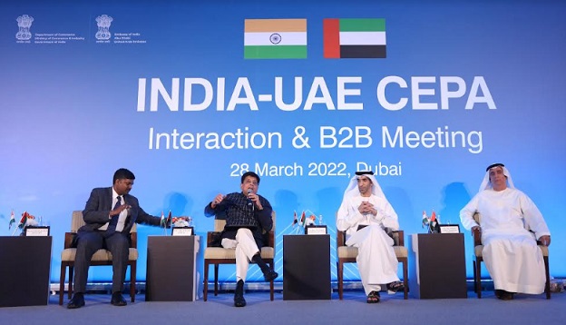 Piyush Goyal, Minister of Commerce and Industry speaking at the India-UAE CEPA Interaction and B2B Meeting held in Dubai