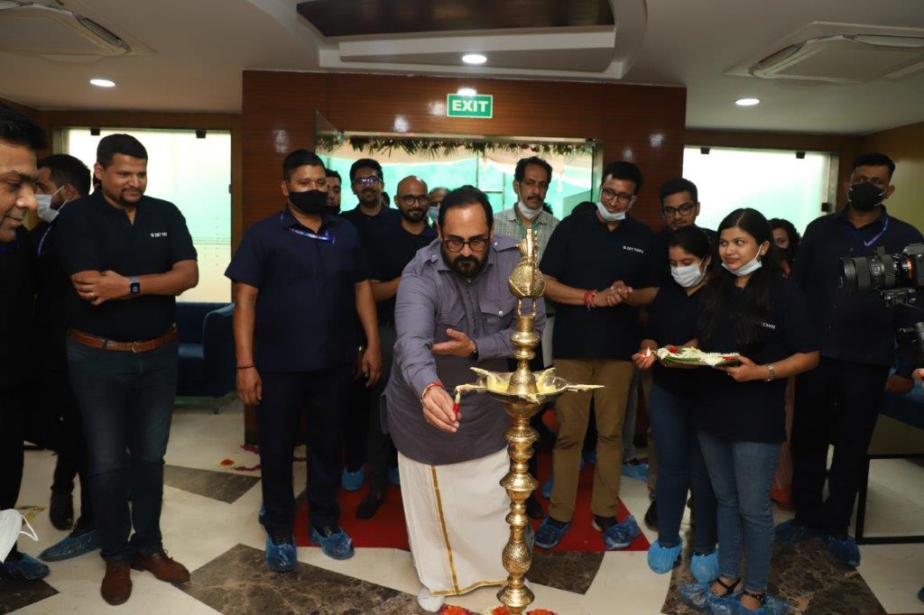 Rajeev Chandrasekhar, Minister of State for Electronics and Information Technology at the inauguration of Zetwerk's Noida facility