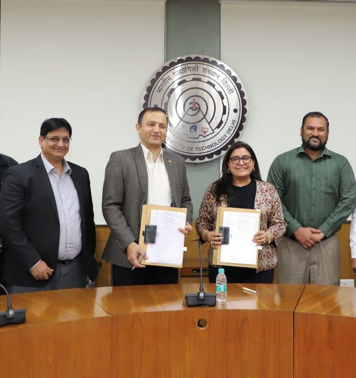 L-R: ZA Mohd, Chief Technology Advisor, Karam Safety with Naveen Gopal, COO – Foundation for Innovation & Technology Transfer, IIT-Delhi, and Lalita Teckchandani, General Manager, KSPL