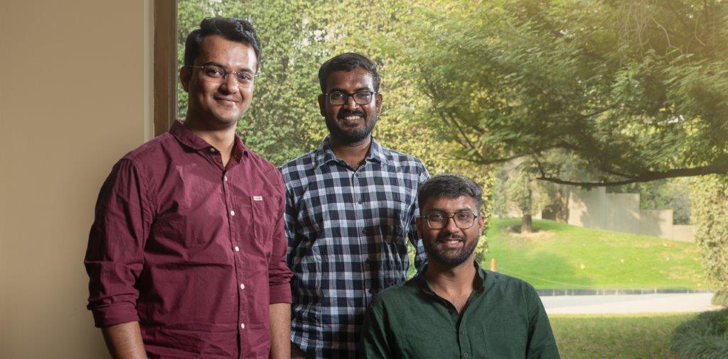 L-R: Saurav Goyal, Manikumar Uppala, and Shubham Vishvakarma—the founders of Metastable Materials.