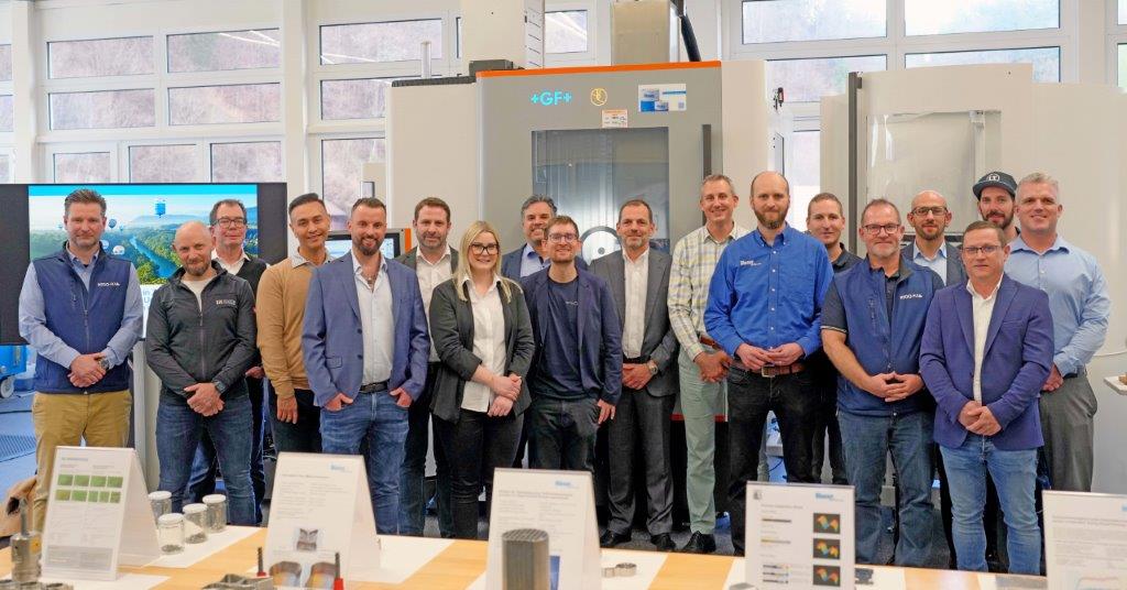 Representatives from Big Kaiser Precision Tooling Inc, Blaser Swisslube AG, DIXI Polytool SA, GF Machining Solutions, GRESSEL AG, OPEN MIND Technologies AG, REGO-FIX, and Rotoclear GmbH
